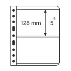 Folhas extras sistema VARIO com 2 Divisões (formato 216x280 mm.) Fundo Preto Pacote com 5 Unidades