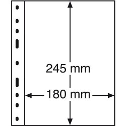 Folhas OPTIMA para Documentos com fundo TRANSPARENTE 180x245mm. Pacote com 10 unidades