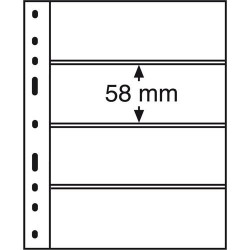 Folhas OPTIMA para Cédulas e Bilhetes com fundo PRETO 180x58mm. Pacote com 10 unidades