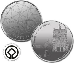 5406 # PORTUGAL 2,5 Euros 2009 FC Ø28mm Mosteiro dos Jerónimos 