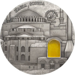 6422 Palau 10$ 2016 prata 2oz Ø50mm série Arte mineral - Basílica de Santa Sofia