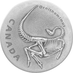 6460 Canadá 20$ 2017 prata antique finish Dinossauro ORNITOMOMUSTIA