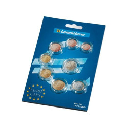 Conjunto de 8 capsulas para série completa de euros (Set de 1 cent a 2 euros)