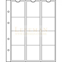Folha Numis p/ moedas Ø44mm , 34mm , 25mm , 17mm e MIX ( pacote de 5 unidades c/ separadores )