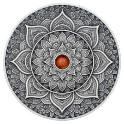 6518 Fiji 10 $ 2023 Prata 999 Ø50mm  93gr Antique Finish - MANDALA IX " Art Indiana"  -   500 Exemplares