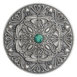 6516 Fiji 10 $ 2022 Prata 999 Ø50mm  93gr Antique Finish - MANDALA VllI " Art Nouveau"  -   500 Exemplares