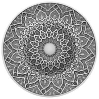 6505 Fiji 10 $ 2020 Prata 999 Ø50mm  93gr Antique Finish - MANDALA Persa  ART Vl -   500 Exemplares