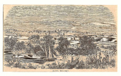 AT0001 ¤RARO¤ Gravura alemã 1881 retratando a cidade de PORTO ALEGRE
