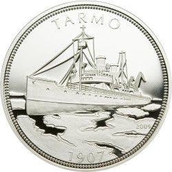 3370 ¤RARA¤ PALAU 5$ 2009 PRATA PROOF Ø39mm Navio Tarmo