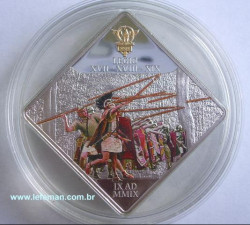 3769# PALAU 1 Dollar 2009 Prata Proof colorida Série batalha de Teutoburgo: LEGIÃO ROMANA