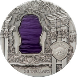 3867 ¤RARISSIMA¤ PALAU 10 Dollar 2010 PRATA 50mm 6º Moeda da Série TIFFANY ART Apenas 999 no Mundo!!!