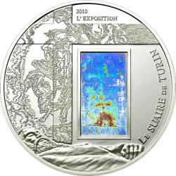 4088 ¤RARA¤ CAMARÕES 1000 Francos 2010 PRATA PROOF Ø39mm Sudario de Turin C/ HOLOGRAMA