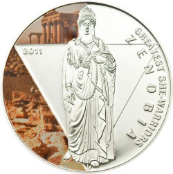 4193 # TOGO 500 Francos 2011 PRATA PROOF Ø35mm Série Grandes guerreiras II: Zenobia