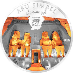 5896 # ILHAS COOK  $1 2012 Prooflike Ø39mm Série História do Egito Abu Simbel
