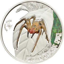 6210 ILHAS COOK 2$ 2013 Prata Proof - Série "Aranhas venenosas" II - Aranha Armadeira