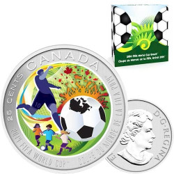 6262 Canada 25 cents 2014 Cu Ni Copa do Mundo 2014 Brasil