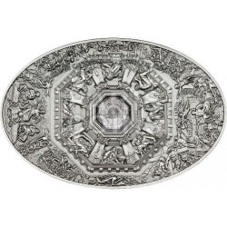 6333 ILHAS Cook 5$ 2014 Prata Antique Finish Nano Tecnologia - Catedral de Florença - Último Julgamento