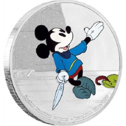 6425 Niue 2$ 2016 prata proof 1oz Ø40mm Mickey através dos tempos