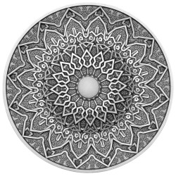 6505 Fiji 10 $ 2020 Prata 999 Ø50mm  93gr Antique Finish - MANDALA Persa  ART Vl -   500 Exemplares