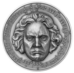 6507#camarões 3000 Francos 2020 Prata 999. 3oz ::Moeda Comemorativa Aniversário de Ludwing Van Beethoven